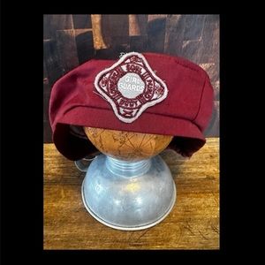 Antique Vintage Salvation Army Burgundy Girl Guard Hat
